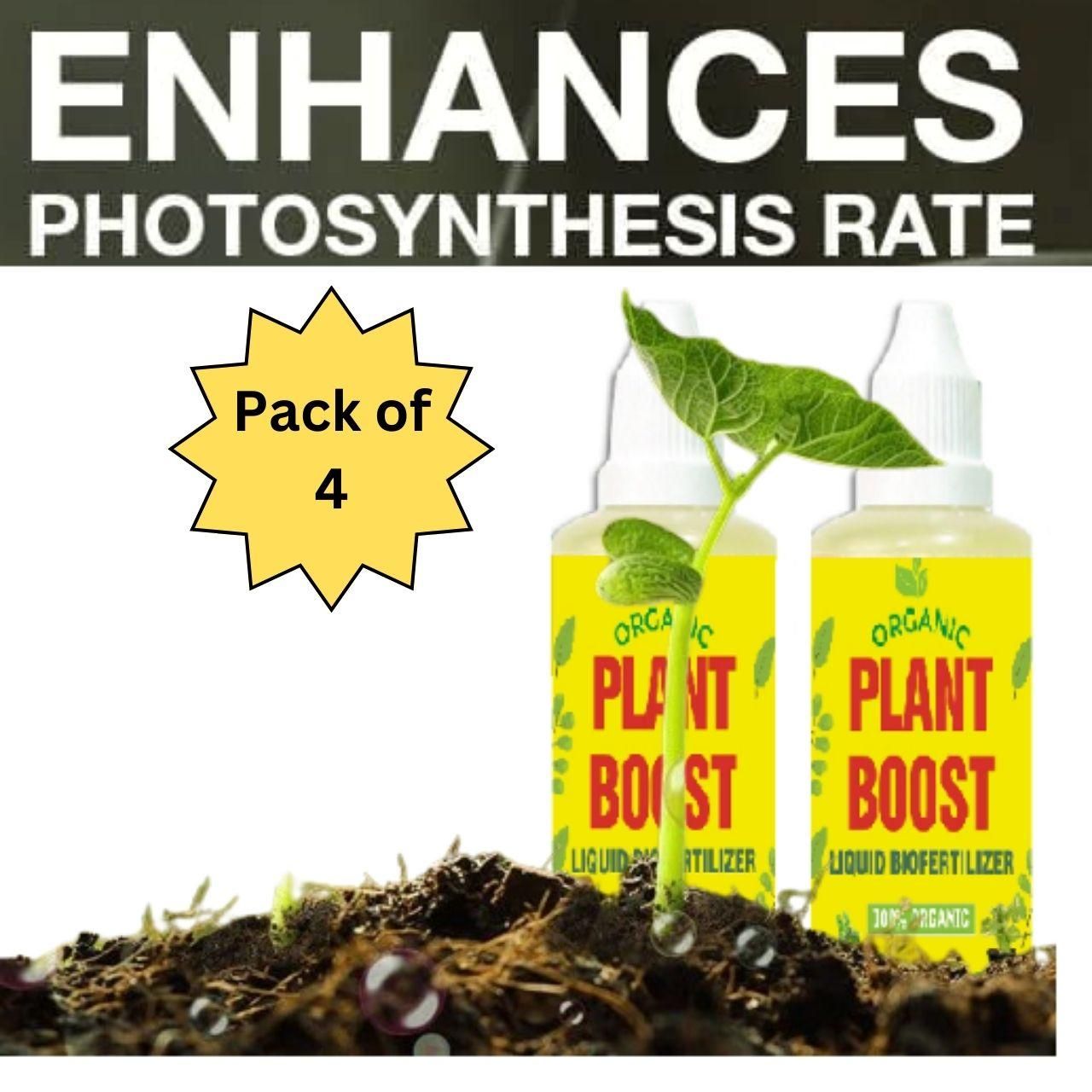 Plant Boost Liquid Biofertilizer for All Crops, Organic (Pack of 4)