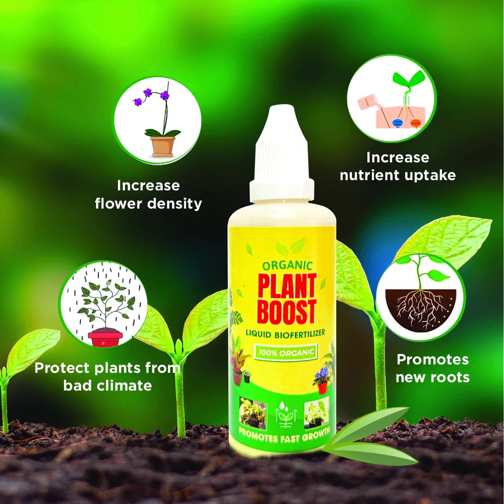 Plant Boost Liquid Biofertilizer for All Crops, Organic (Pack of 4)