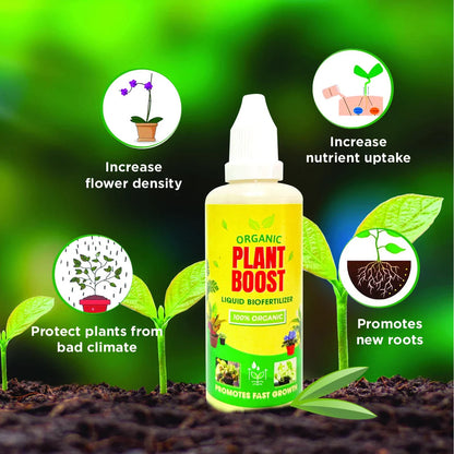 Plant Boost Liquid Biofertilizer for All Crops, Organic (Pack of 4)